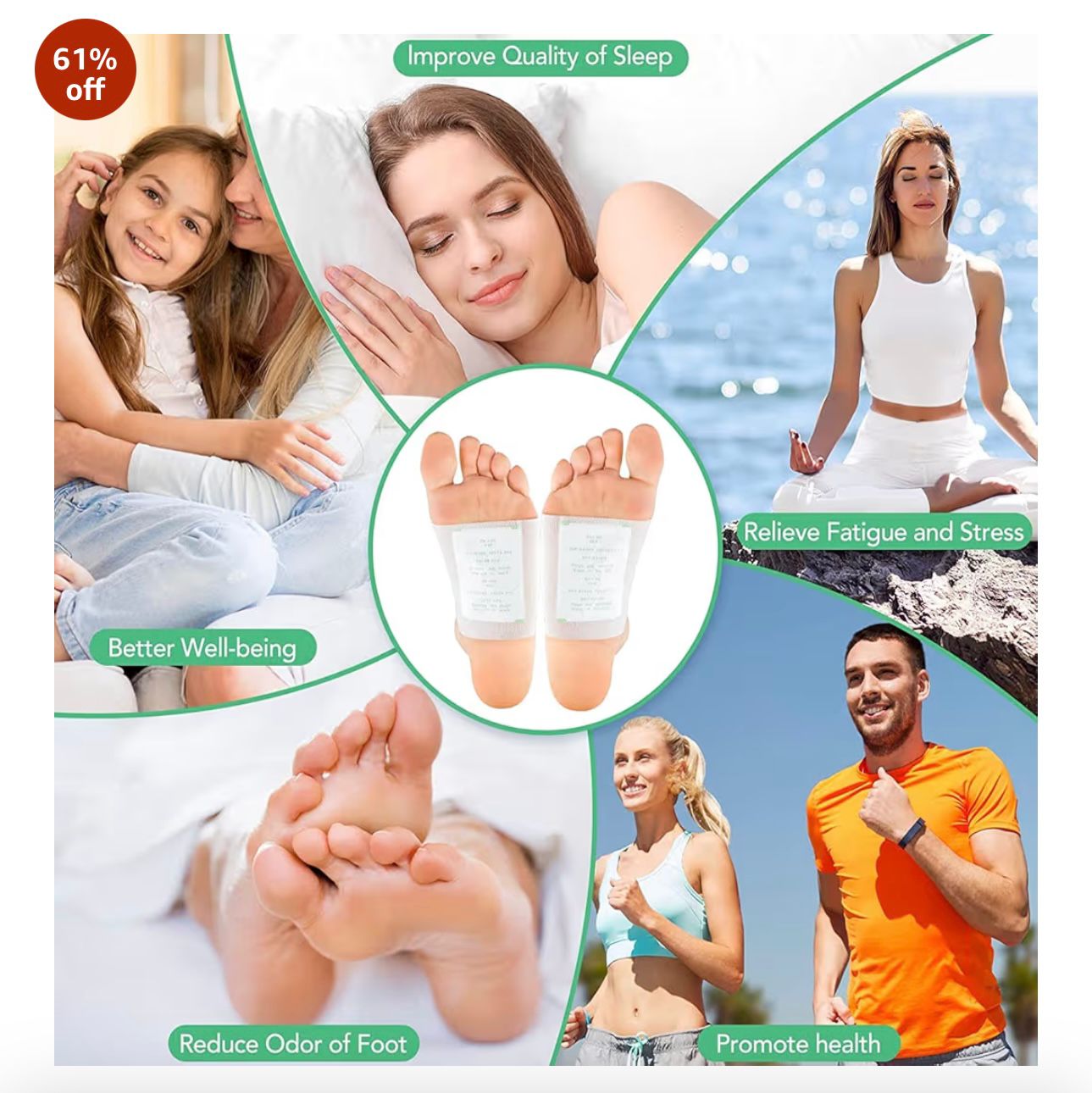 VedicTree Detox Foot Pads Herbal extracts Formula(Pack of 10)| (Buy 1 Get 1 free)Proven japanese formula for stress relief,weight loss, body detox, kidney liver cleaning, for feeling refresh everyday. Buy now