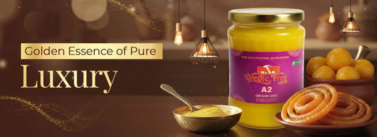 Vedic Tree Pure A2 Gir Cow Ghee (500 ml, Pack of 3) Traditional Bilona Method Curd-Based Desi Ghee for Cooking & Ayurveda( Approved by Food Safety and Standards Authority of India)