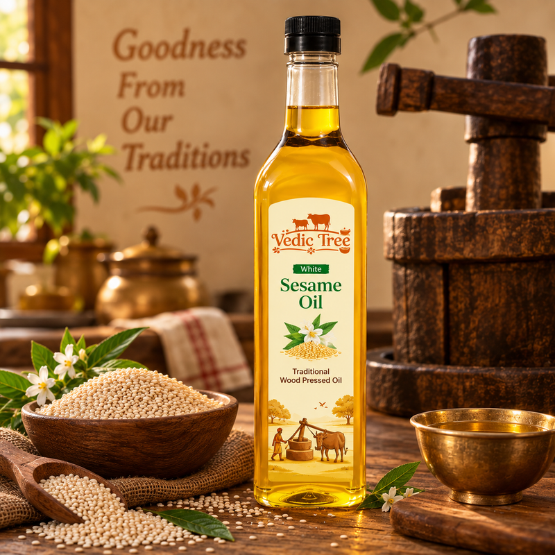 Wood Pressed White Sesame Oil