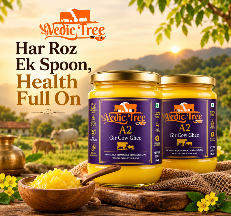 Vedic Tree Pure A2 Gir Cow Ghee 1000ML | BUY 1 GET 1 Ltr Free