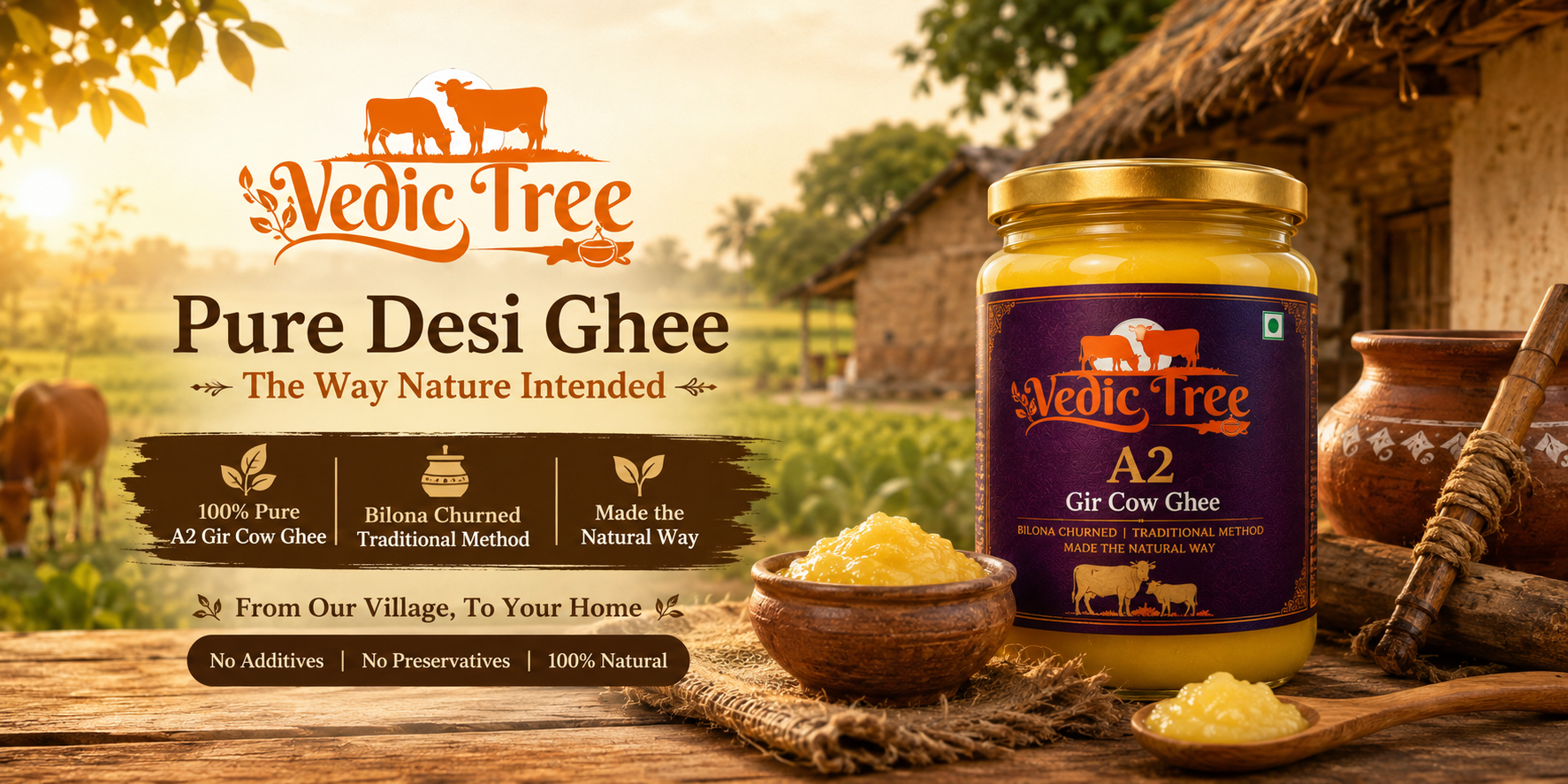 Vedic Tree A2 Gir Cow Ghee Benefits